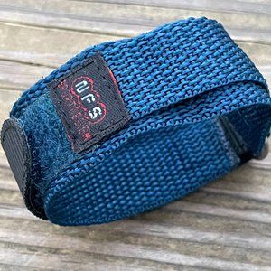 20mm or 22mm Heavy Nylon Blue Watch Strap Silver Buckle
